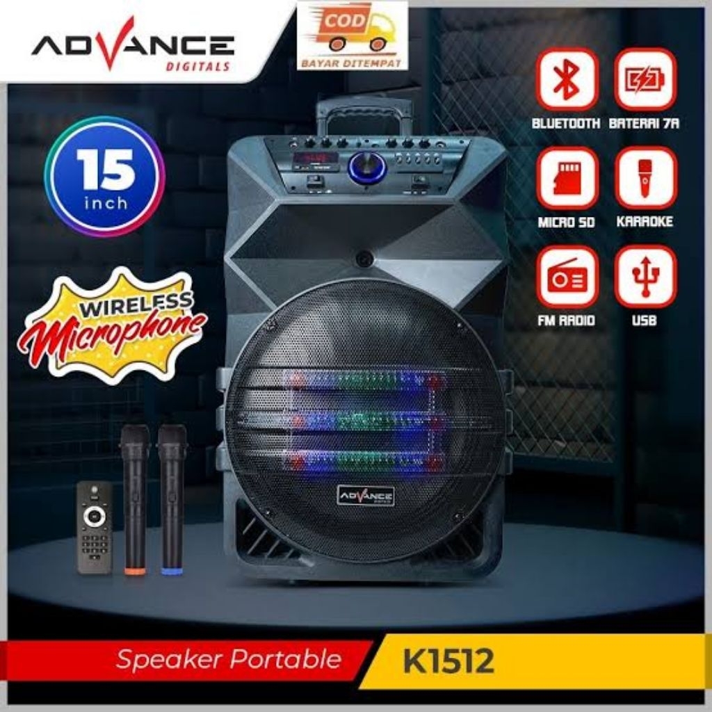 SPEAKER PORTABLE ADVANCE K 1512 ORIGINAL