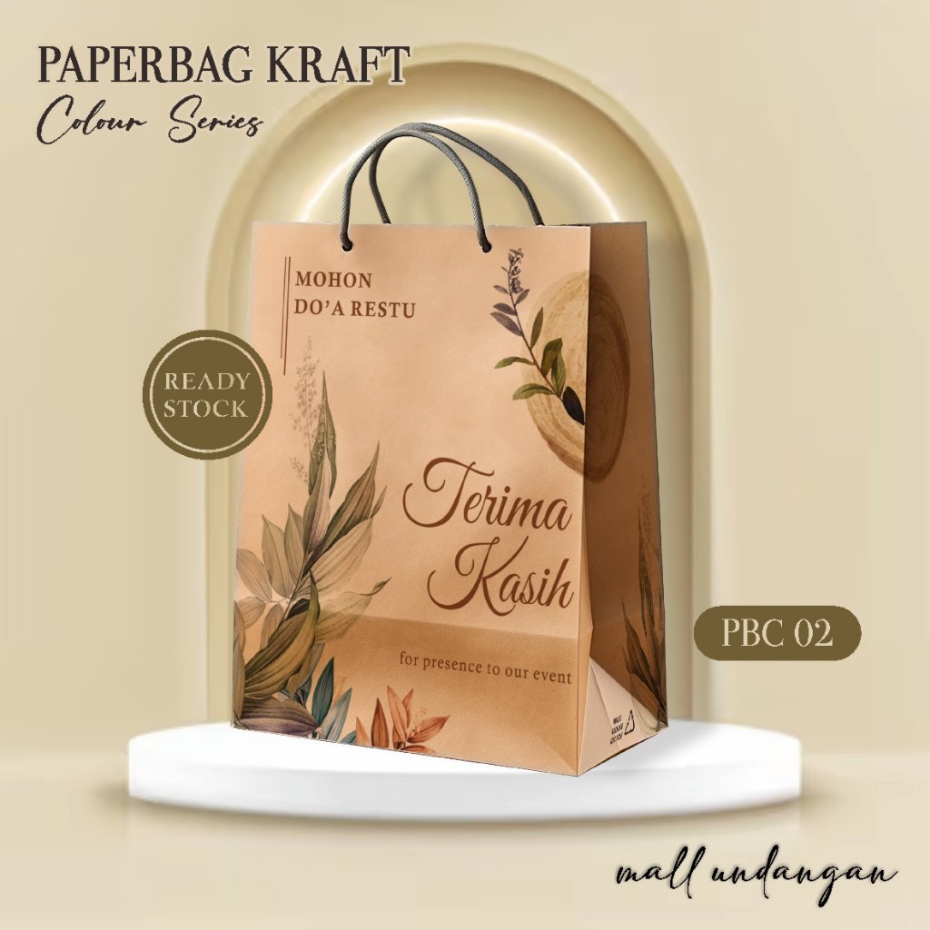 

(12 PCS) PAPER BAG MOTIF WARNA PAKET LUSINAN - TAS SOUVENIR PERNIKAHAN COLOUR READY STOCK PBC 02