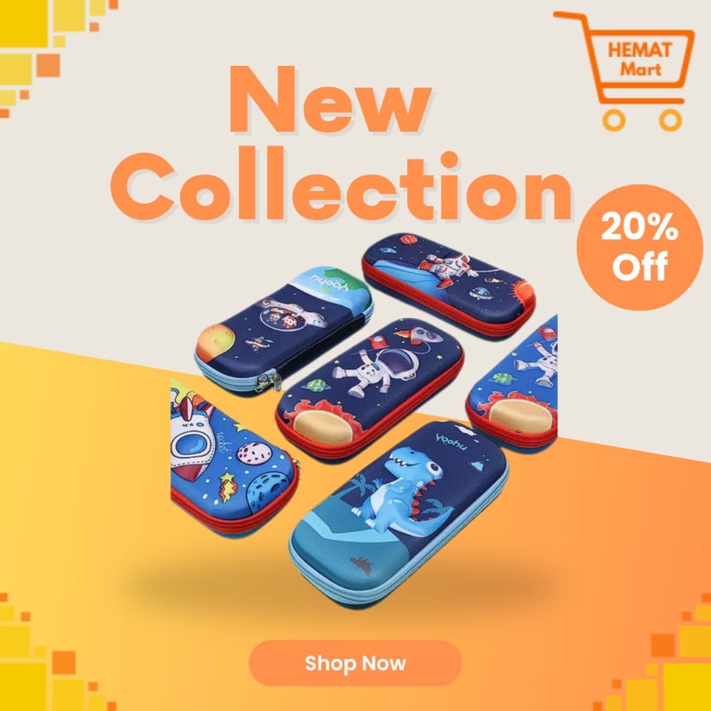 

HematMart Tempat Pensil Anak Motif 3D Kotak Pensil Anak Motif Kartun Bahan EVA Tempat Pensil Squishy