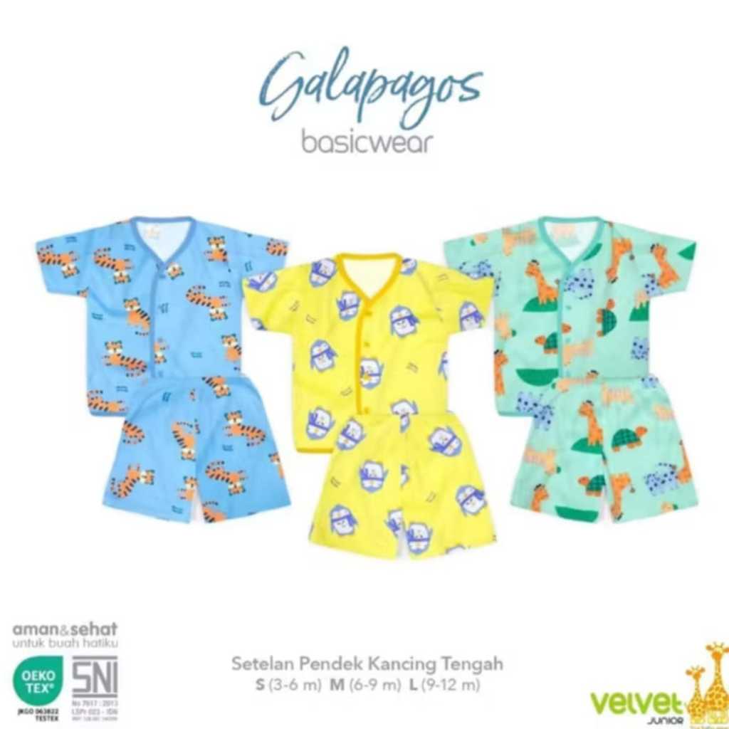 3Pcs Velvet Junior Setelan Pendek Kancing Depan Motif Terbaru