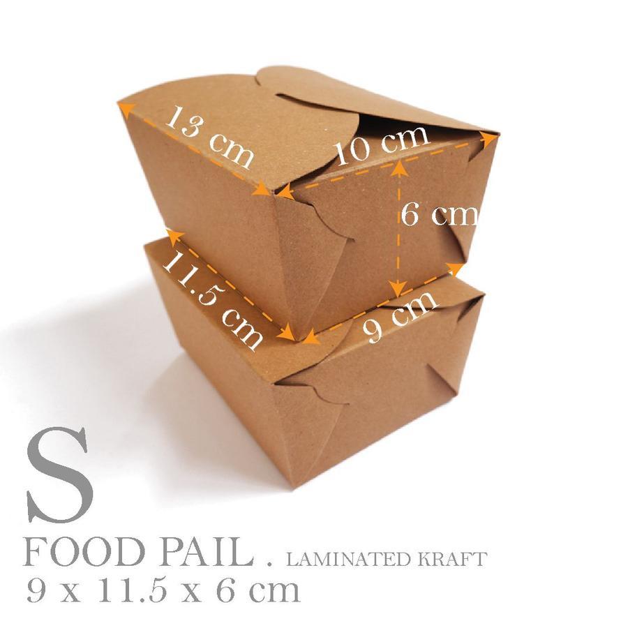 

Food Pail Small Food Box Paperbox Dimsum Plus Laminated Ukuran 9x11.5x6cm