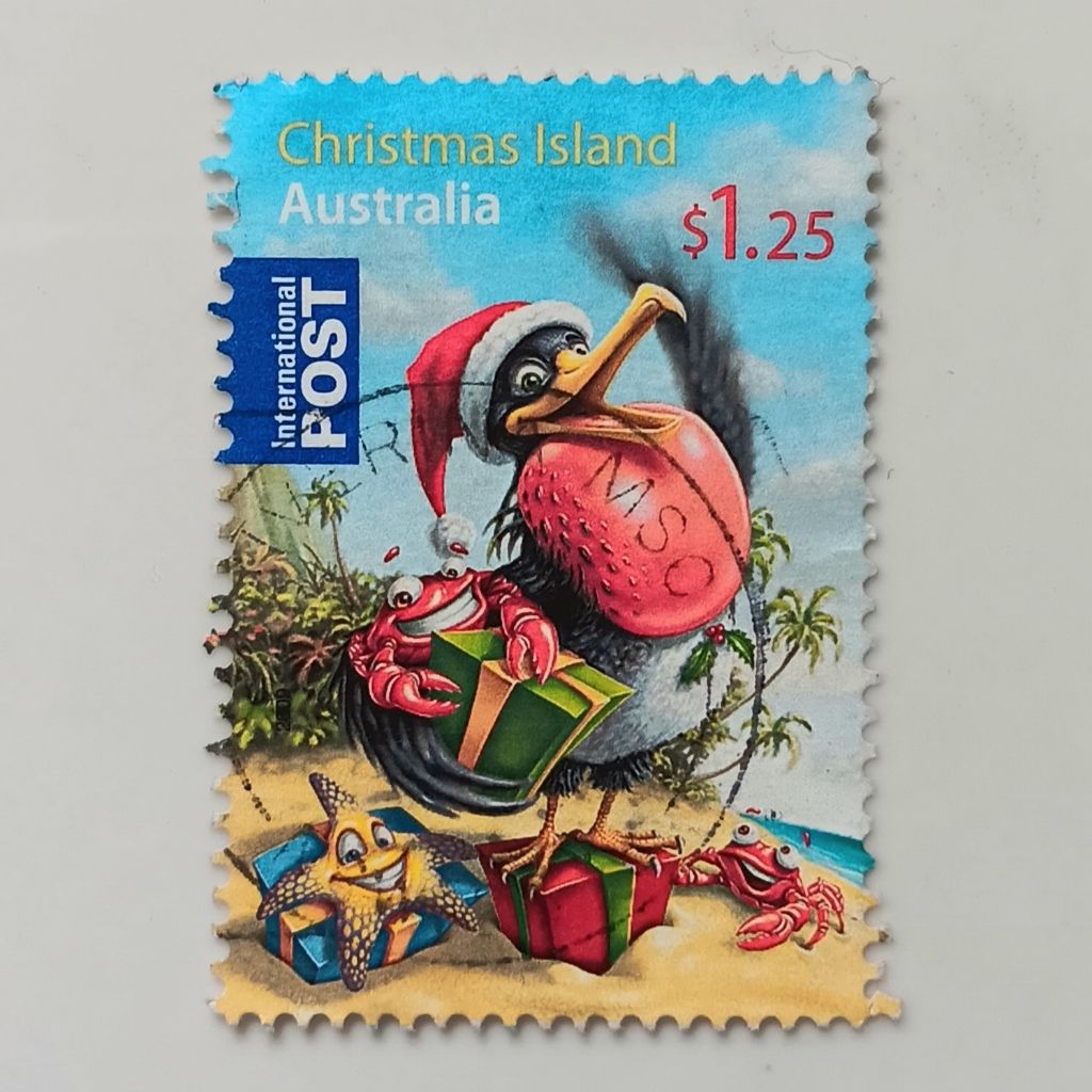 

(AA) Perangko Christmas Island / Pulau Natal 2009 Christmas 2009 - Christmas Island Frigatebird with Presents 1,25 dollar Australia Used