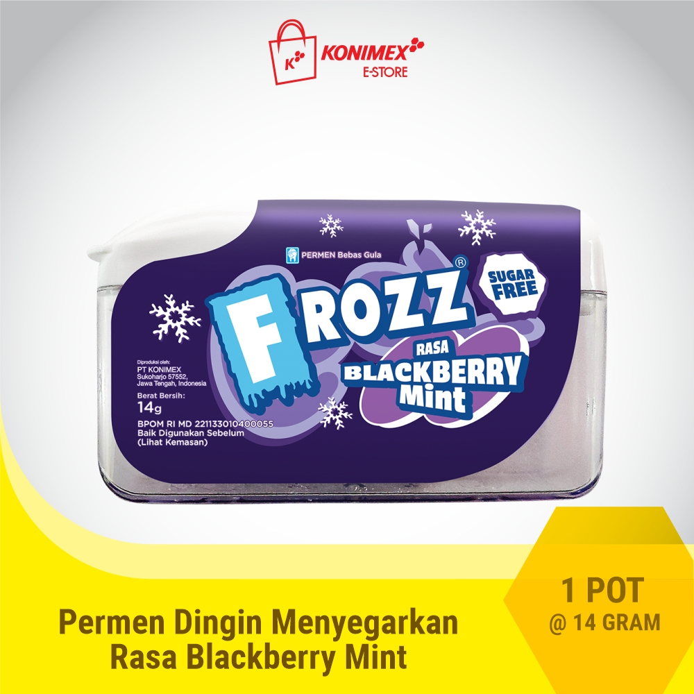 

FROZZ Blackberry permen bebas gula, rendah kalori & dingin menyegarkan