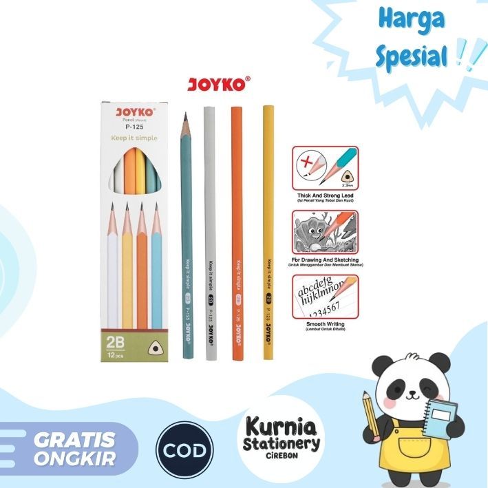 

Pensil Joyko 2B All Variant / Variasi Lengkap 1 Box P-125 ( 12 PCS )