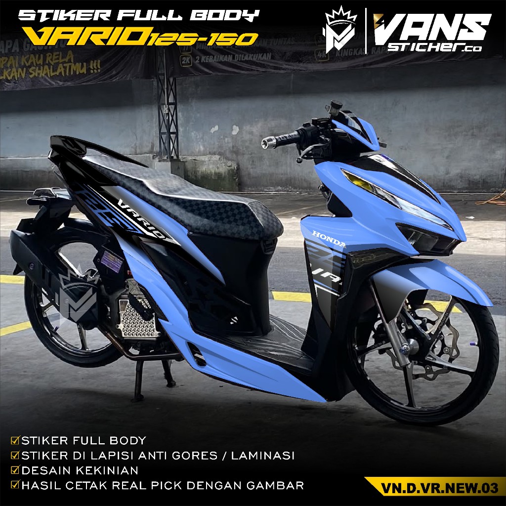 (COD) Sticker Decal Full Body Motor Honda Vario 125 150  Gen2 Tahun 2017 2018 2019 2020 2021 2022 St
