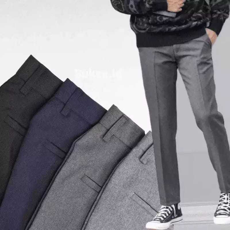 CELANA KANTOR FORMAL PRIA SLIMFIT BAHAN DASAR KAIN WOL