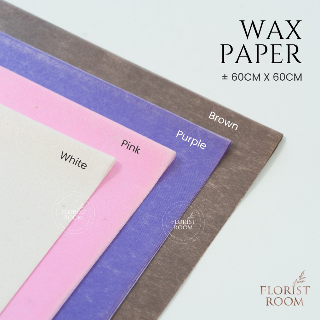 

Wax Paper Polos +60CM x 60CM -Kertas bunga -Wrapping -Bungkus kado