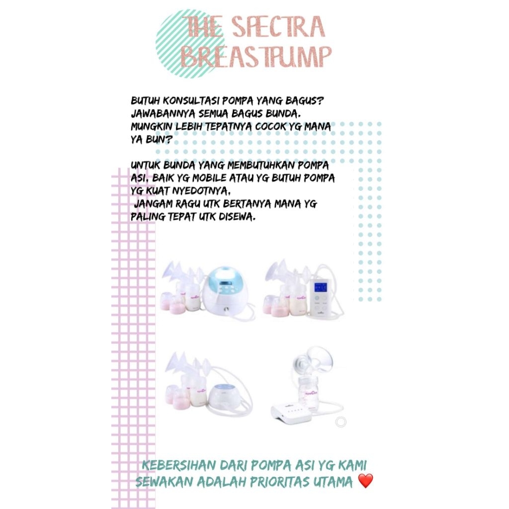 [SEDANG DISEWA] THE SPECTRA BREASTPUMP (SPECTRA S1, SPECTRA 9+, SPECTRA M1)