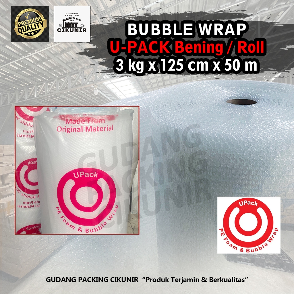 

Bubblewrap Upack 3 Kg / plastik bubble / bubble packing / bubble wrap packing / plastik buble packing 3 Kg