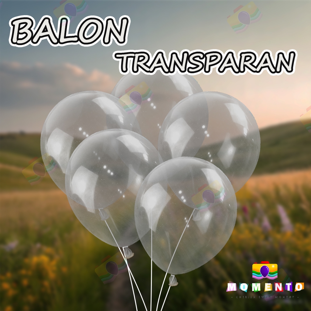 Momentodecorate - Balon latex transparan / balon bening / latex transparan / balon ulang tahun