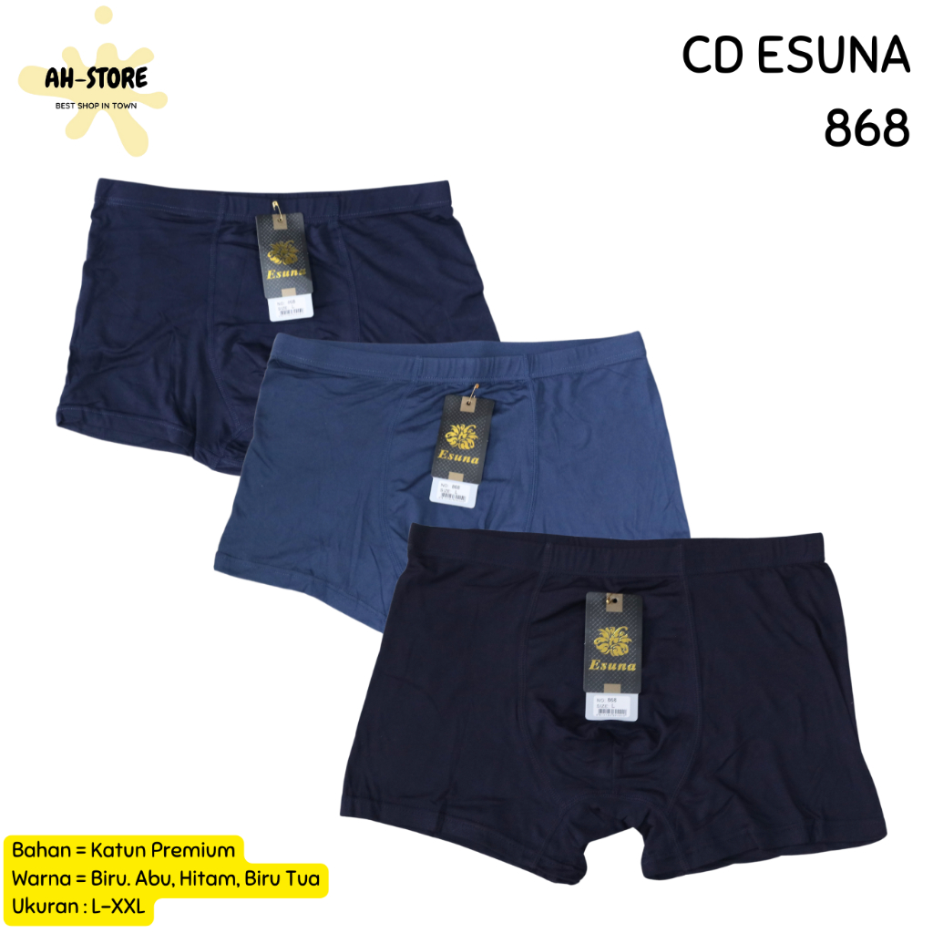 ISI 3 / Celana Dalam Pria Esuna 868 ukuran L-XXL CD Laki / Pakaian Dalam Pria