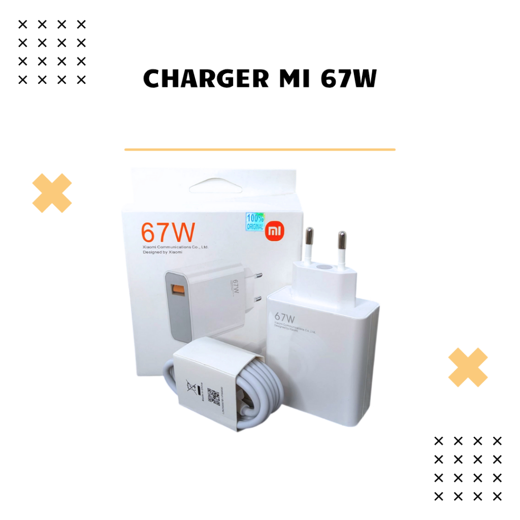 CHARGER XIAOMI CASAN XIAOMI 67W CHARGER XIAOM PENGISIAN CEPAT 67 WATT