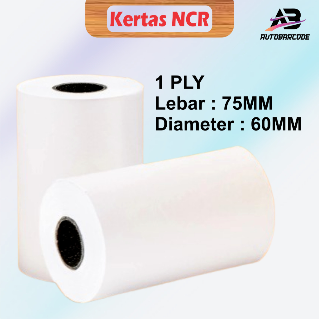 

Kertas Rangkap Kasir 1PLY NCR 75x60 MM Printer Dotmatrix Tellstruk Multioffice Struk Dot Matrix PLY