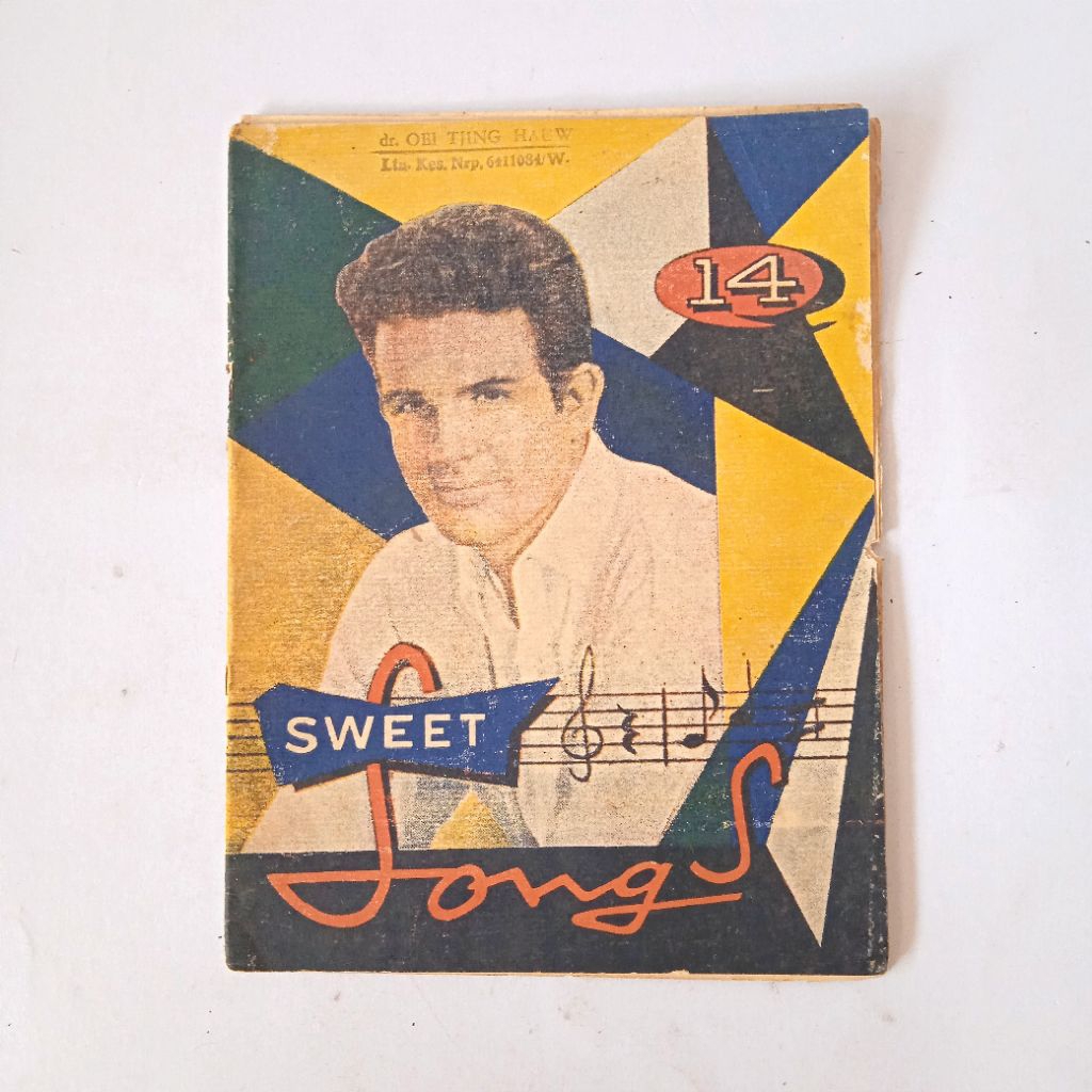 Antik Buku Musik Lagu Lama Sweet Song No.14  Th.1950an Utuh Komplit Layak Koleksi