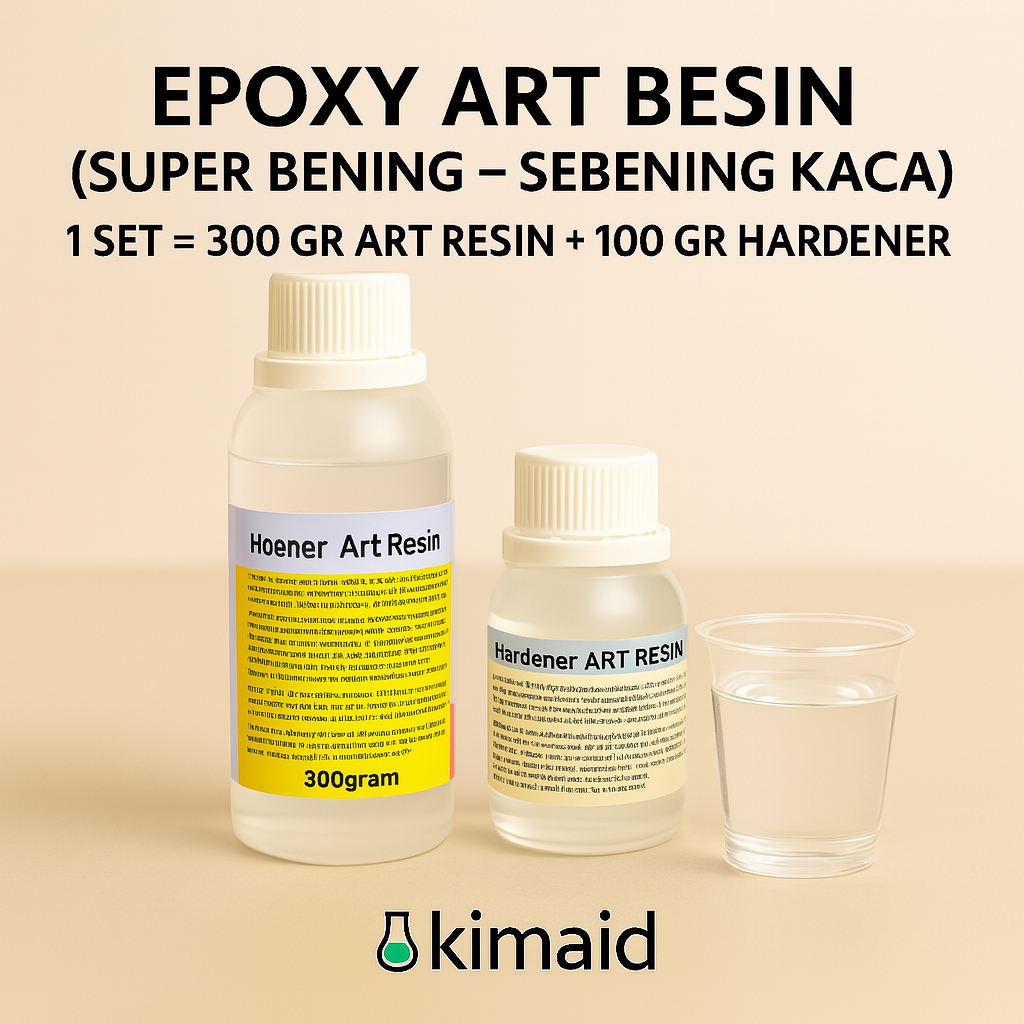 Art Resin - 400 Gr - Glanzer - Epoxy Resin Bening - Resin Super Bening - Resin Meja Kayu - Lycal