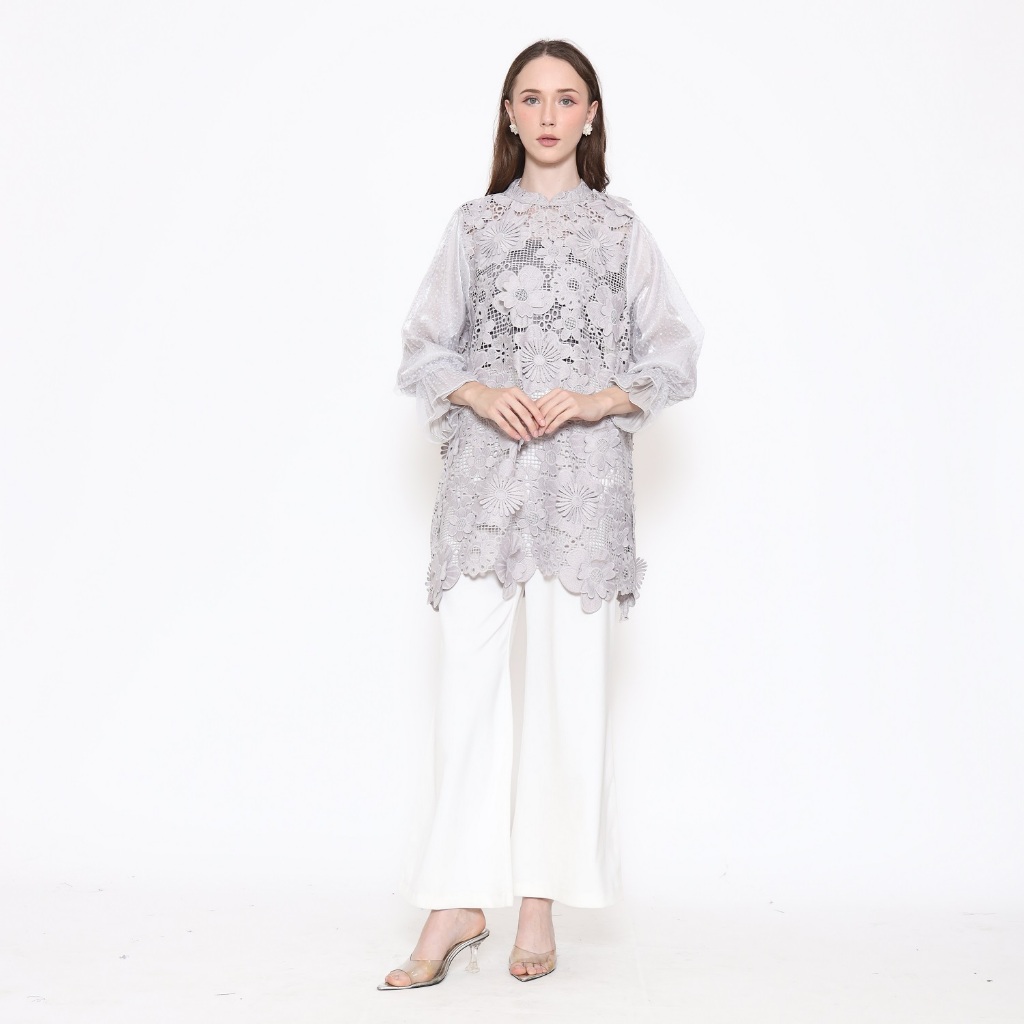Madamee - Baila - Tunik - Bordir - Premium - Kombinasi - Tile - Chantily