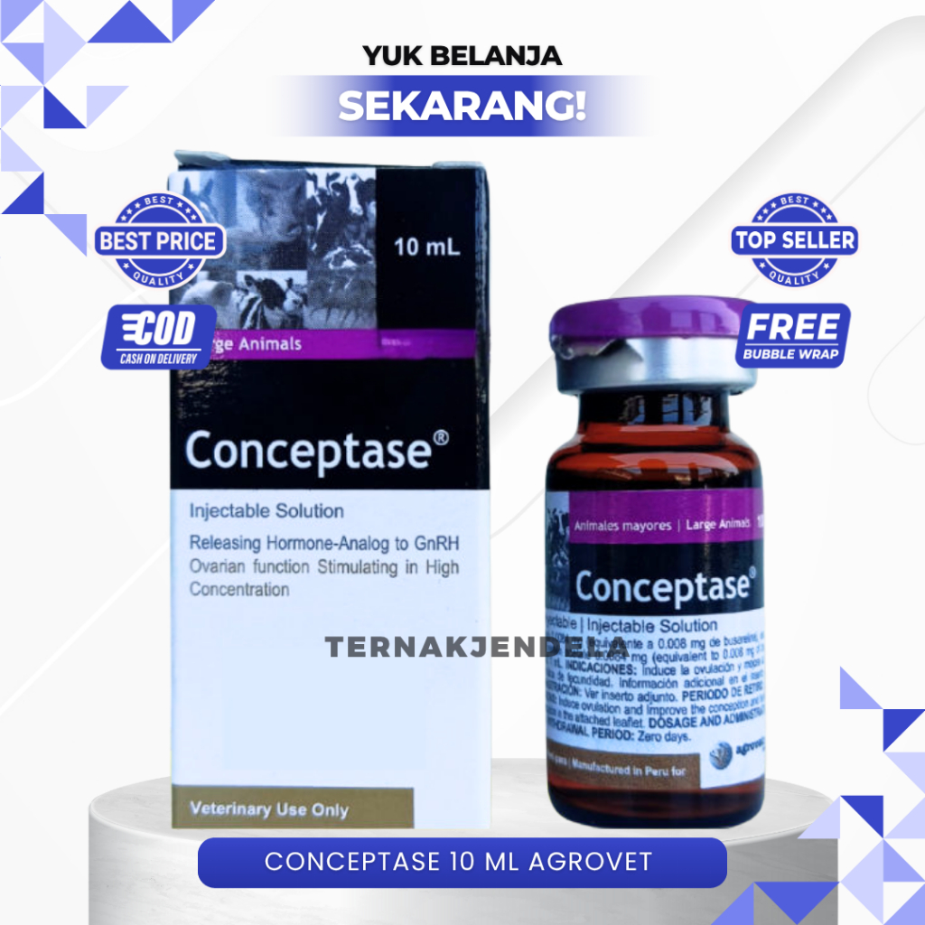 CONCEPTASE 10 ML BY AGROVET - Hormon Kesuburan Dan Gangguan Reproduksi Hewan (Buserelin GNRH)