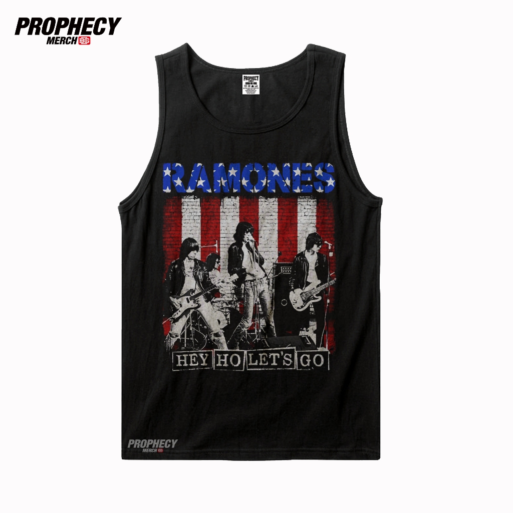 24s / KAOS / SINGLET / KAOS LEKBONG BAND RAMONES HEY HO  / TANKTOP / LEKBONG