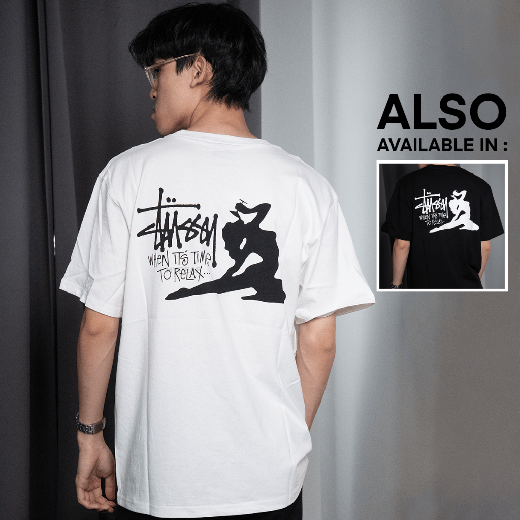 STUSSY Relax Tshirt Tee Authentic / Baju Kaos STUSSY Original