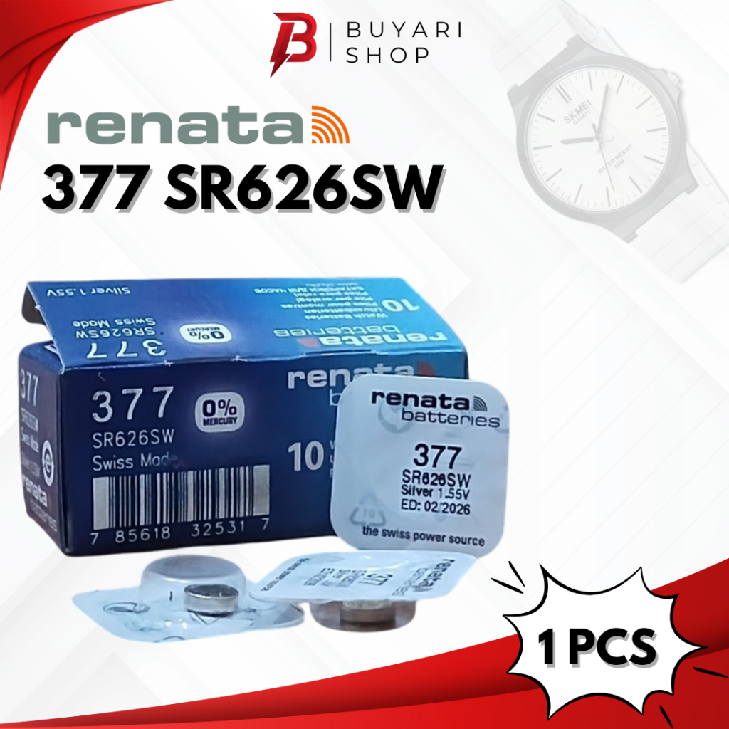 Baterai SR626SW Renata Batre Renata 377 SR626 Batre 626 Renata Batre Kancing 626 Renata ORIGINAL