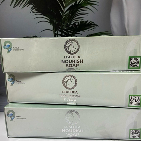 1 BOX SABUN LEAFHEA TERBARU ISI (16 PCS ) /SABUN LEAFHEA NOURISH SOAP ORIGINAL - SABUN JERAWAT DAN B