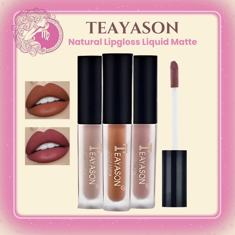 「 ✦ On.Virgo ✦ 」TEAYASON Natural Matte Liquid Lipstick Lip Glaze & Gloss, Tahan Lama & Ringan TE005