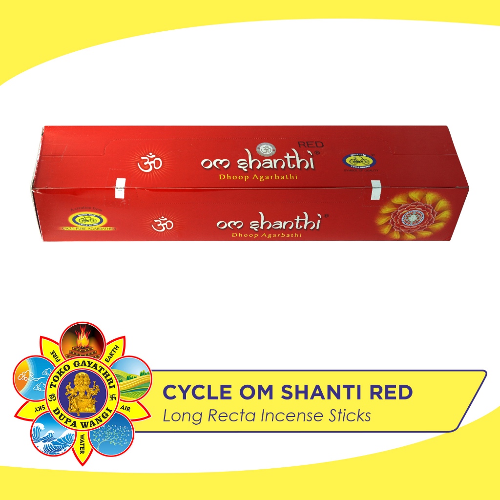 Dupa India Aromaterapi Long Recta - Om Shanti Red