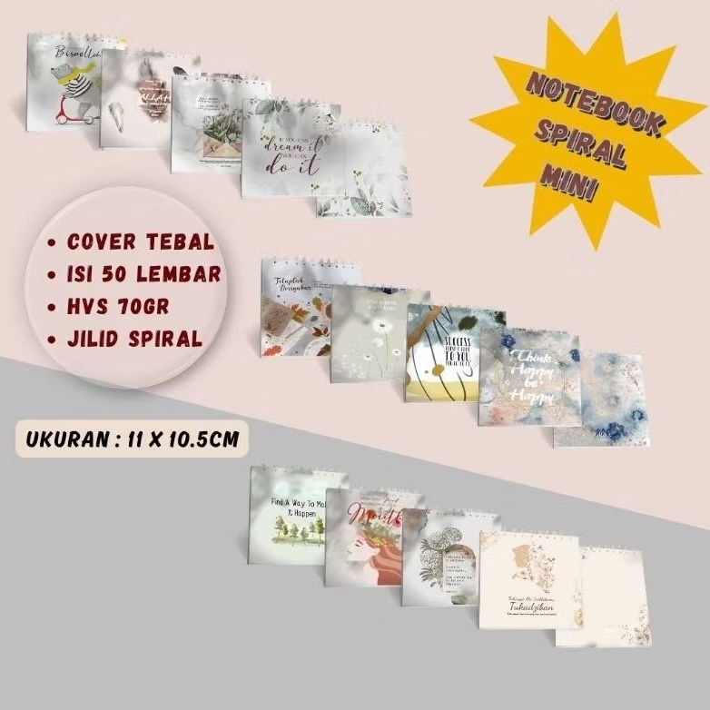 

NOTEBOOK MINI / NOTEBOOK SPIRAL / BLOCKNOTE / BUKU CATATAN