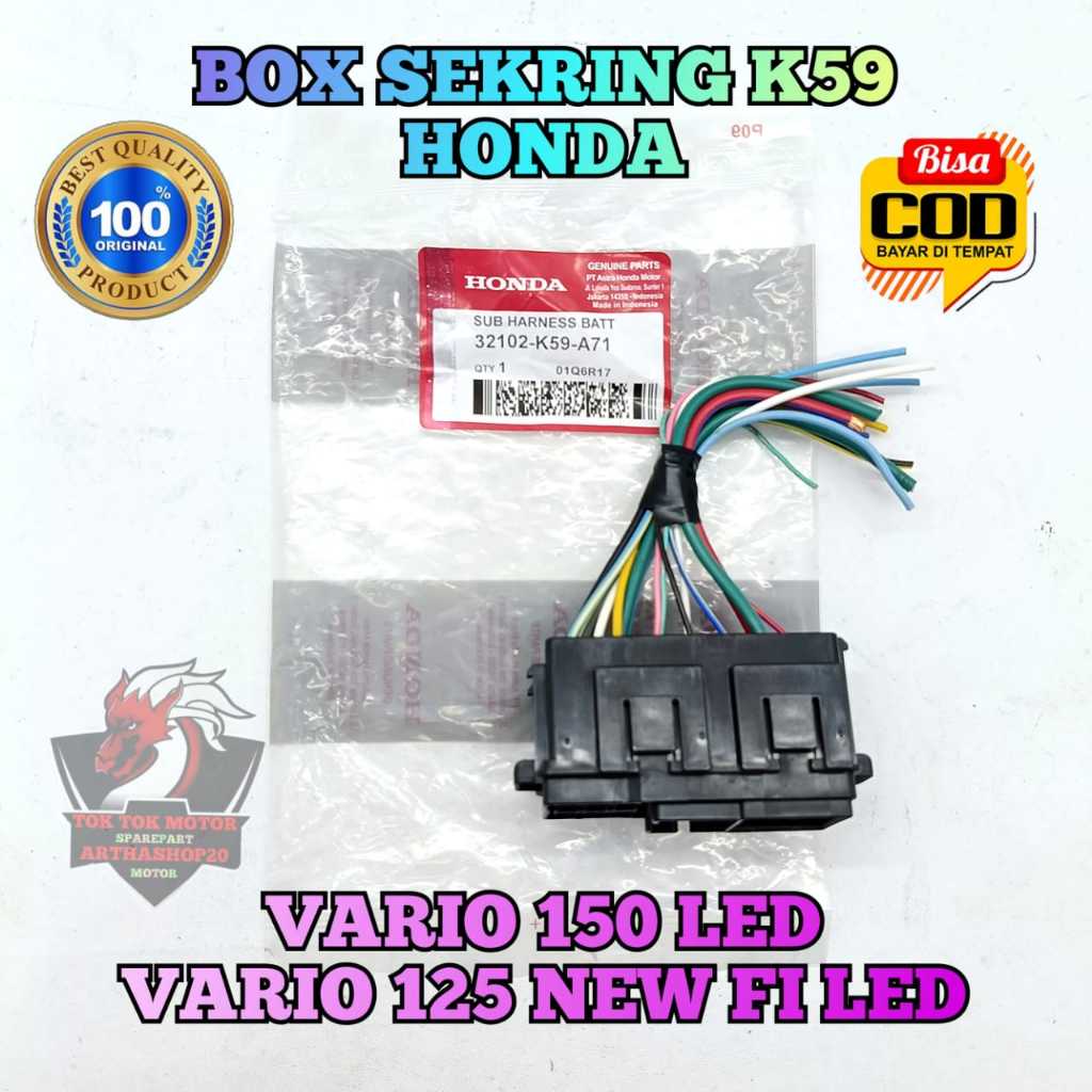 Box sekring K59 asli original motor honda Vario 150 LED , Vario 125 New Led bok kotak rumah skring o