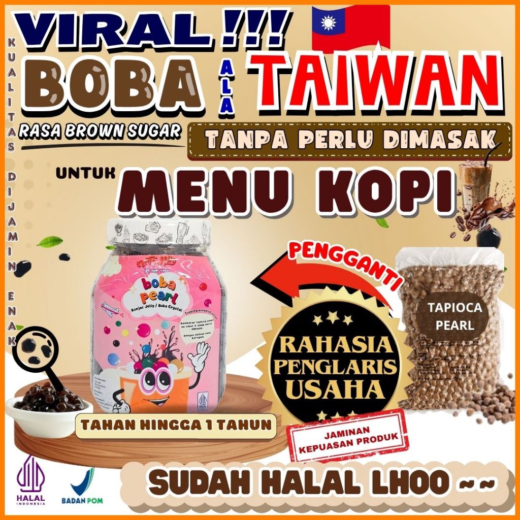 

BobaTapiocaPearlSiapSajiCocokDengan HEALTH TODAY Sirup Sirop Syrup - Boba Pearl Brown Sugar 500 Gram | Cocok Untuk Semua Jenis Minuman