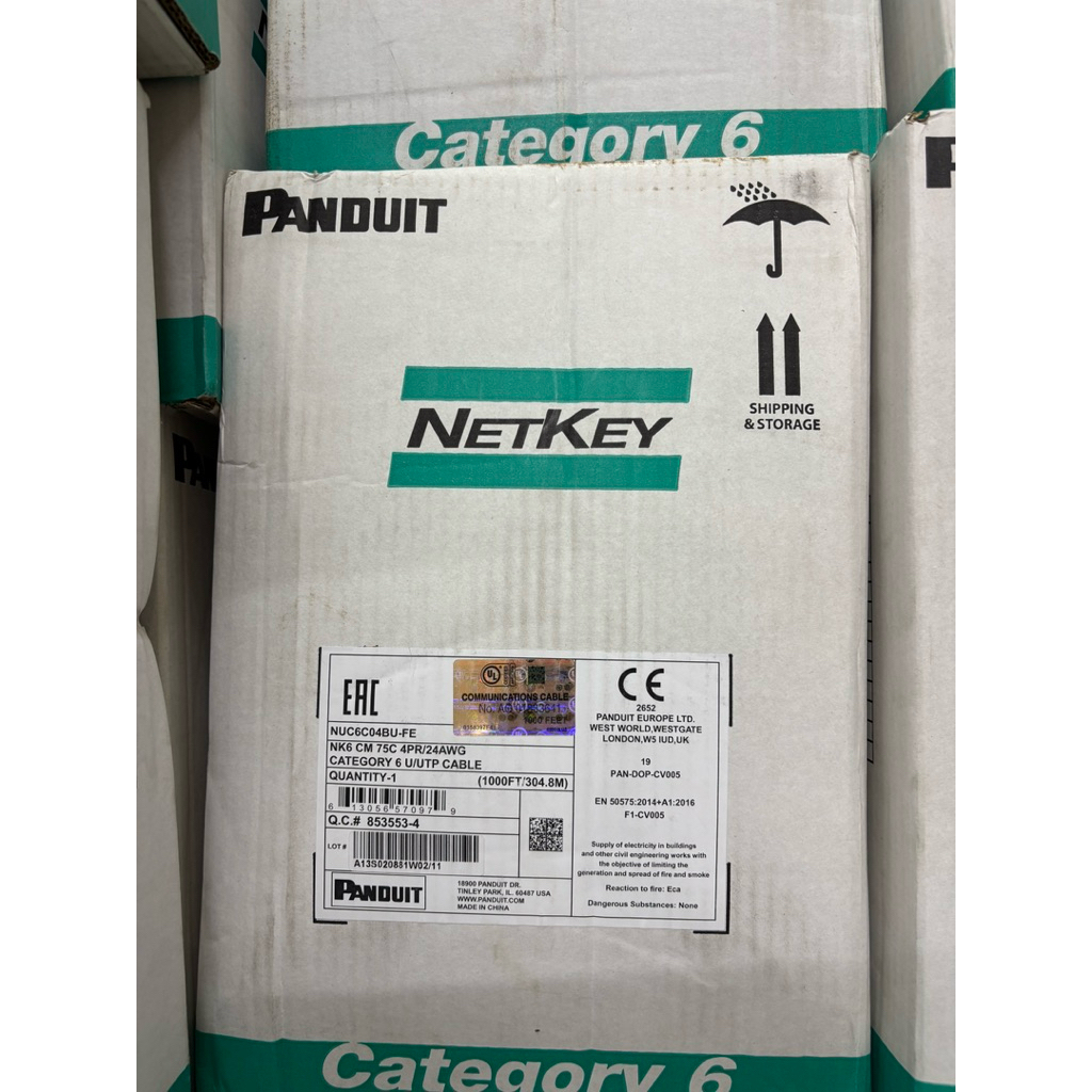 PANDUIT kabel UTP CAT 6 NETKEY Kabel utp cat6 ORIGINAL PUTIH 1roll