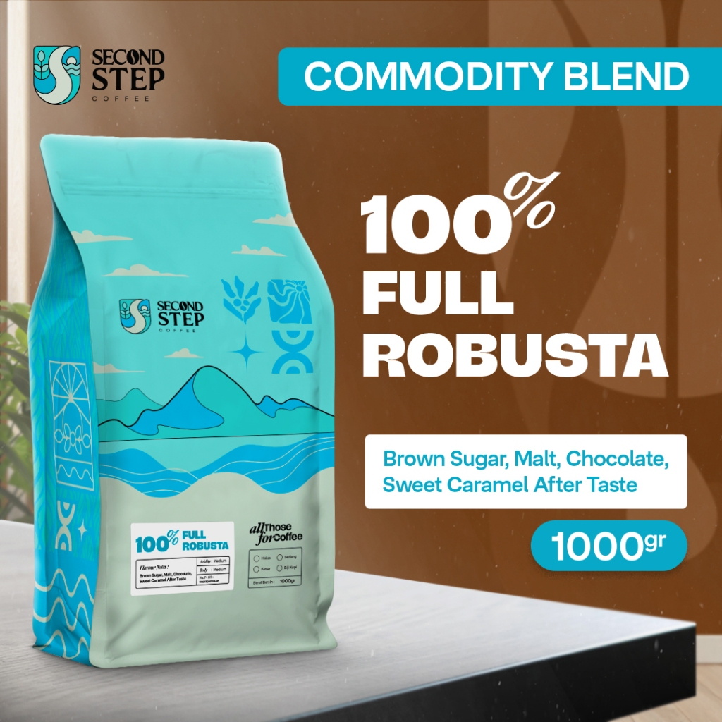 

BIJI KOPI FINE ROBUSTA 1KG Espresso Coffe Based By Second Step Coffee Roastery