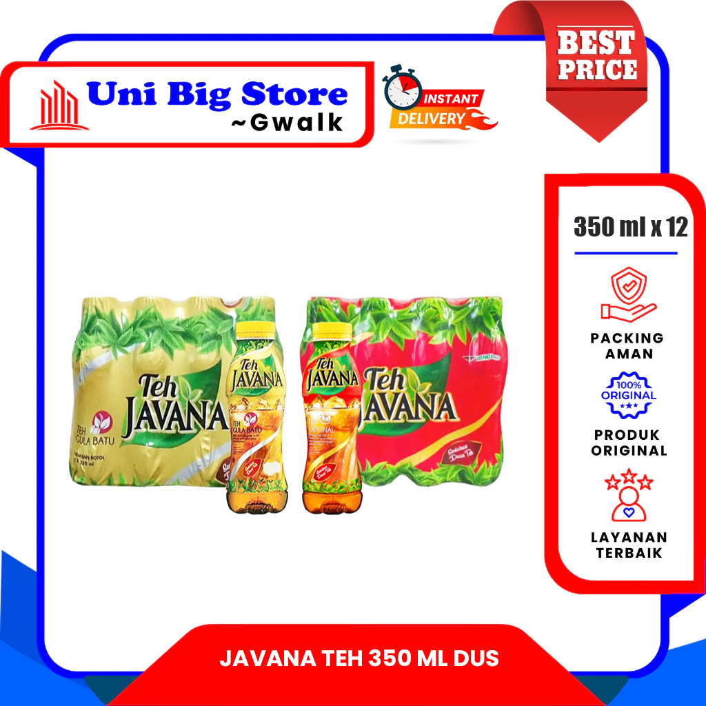 

TEH JAVANA ORIGINAL & GULA BATU BOTOL DUS - (350 ml x 12 pcs)