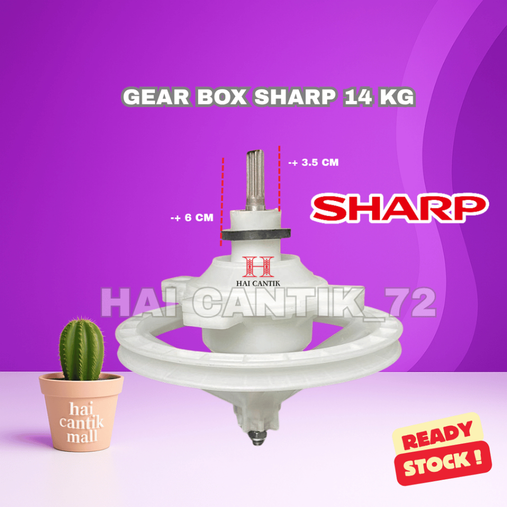 GEARBOX MESIN CUCI SHARP 1 TABUNG 2 TABUNG KAPASITAS 14 KG / PULLEY / PULLY / PULI BESAR / GIRBOX SH