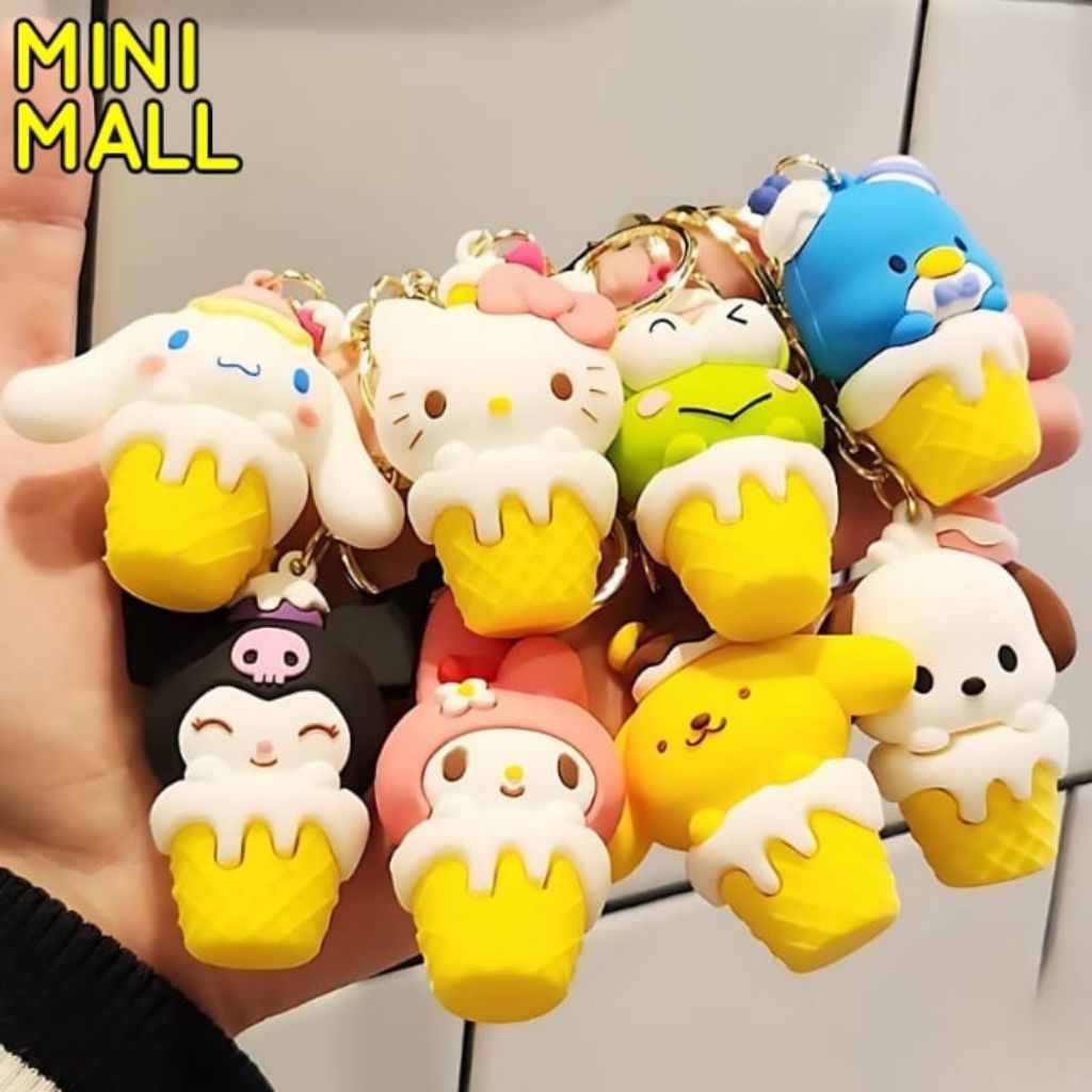 Gantungan Kunci Tas Mario Snack Eskrim Kotakk Hp Minuman Gantungan Kunci