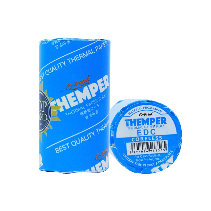 

Kertas Thermal Struk Kasir ukuran EDC CORELESS THEMPER e-Print