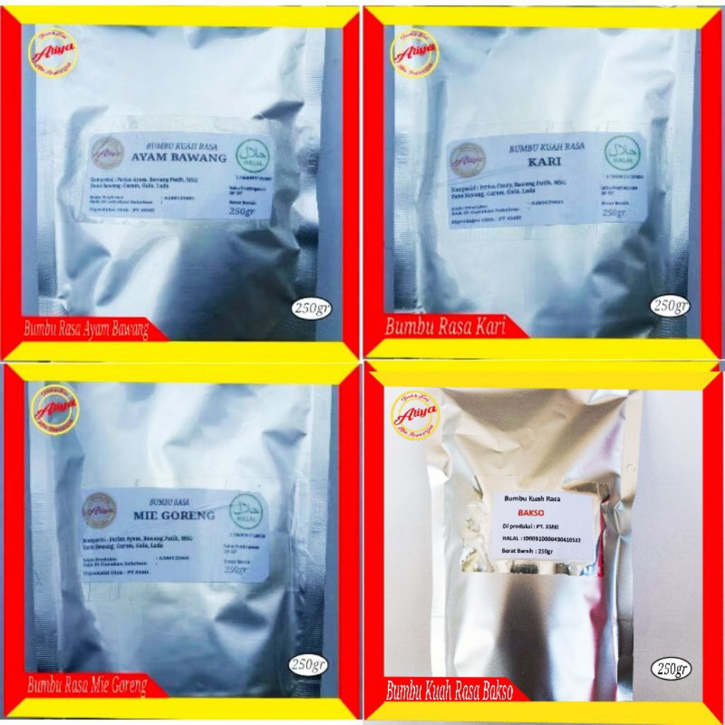 

Bumbu Kuah INDOMIE rasa AYAM BAWANG, SOTO, MIE GORENG, KARI, SEBLAK, BAKSO (250gr). Bumbu masak instan melezatkan semua masakan berkuah anda. praktis dijamin enak.untuk kuah mie ayam mie bakso tumis / oseng dan untuk masakan lainnya.