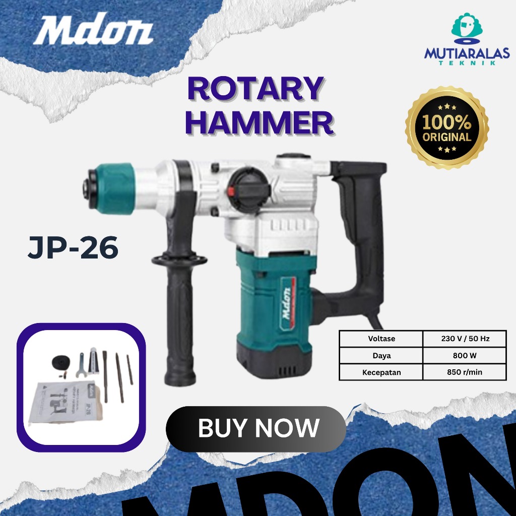 MDON JP-26 Rotary Hammer Drill Mesin Bor Beton Listrik Electric Hammer jack hammer 100% original