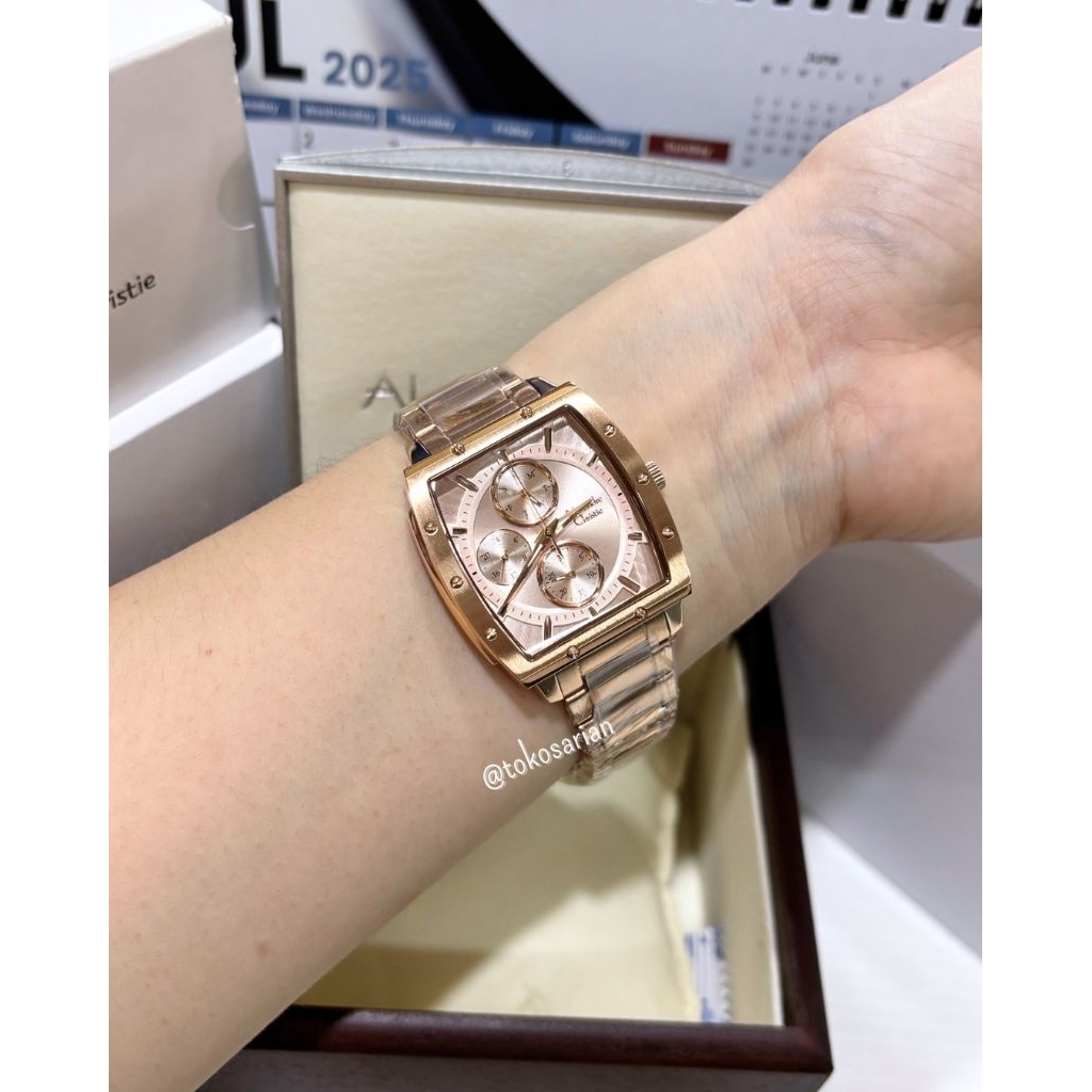 Alexander Christie AC 6376 BF Original Bergaransi Jam Tangan Rantai Analog Mewah Wanita