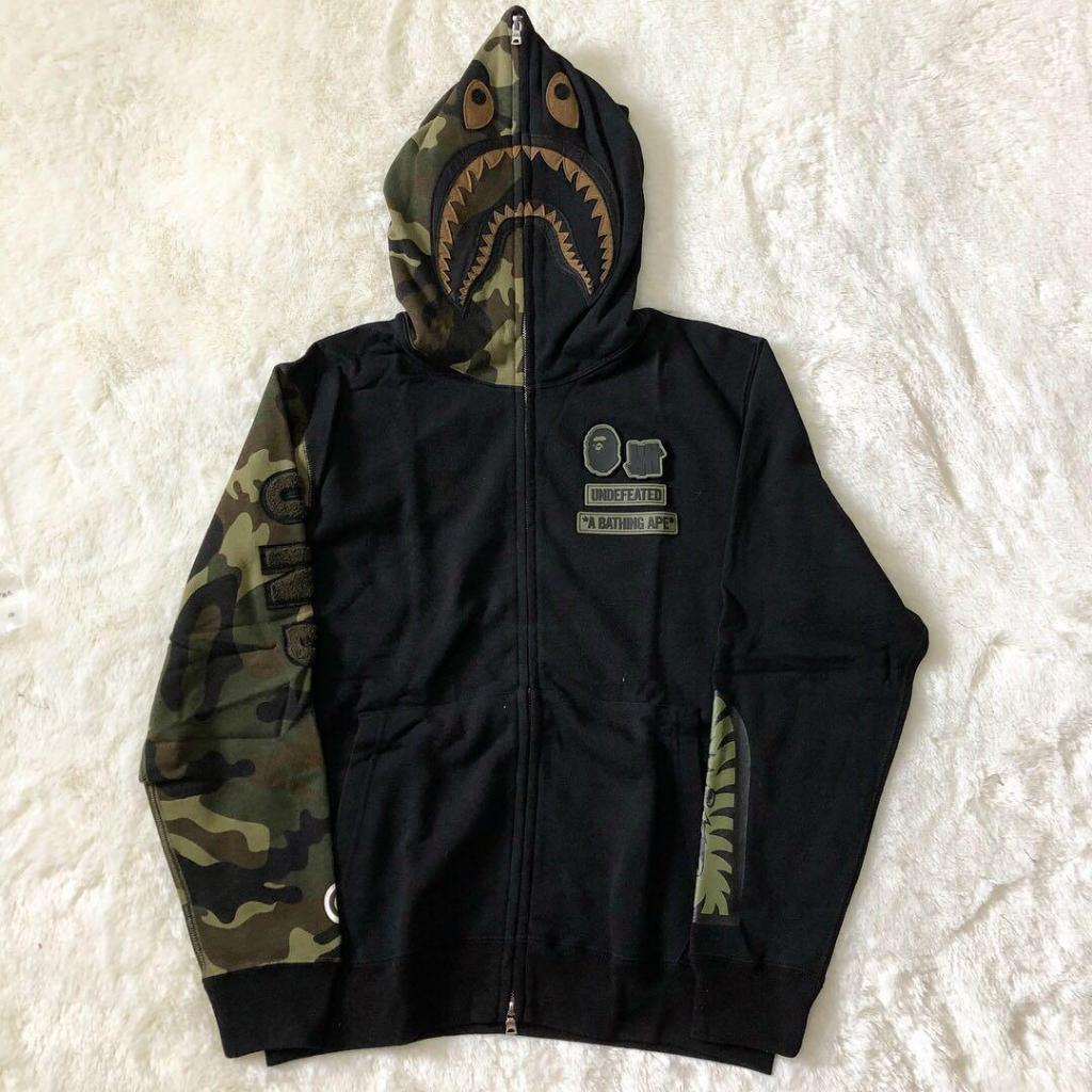 BAPE × Undefeated Shark Full Zip Hoodie