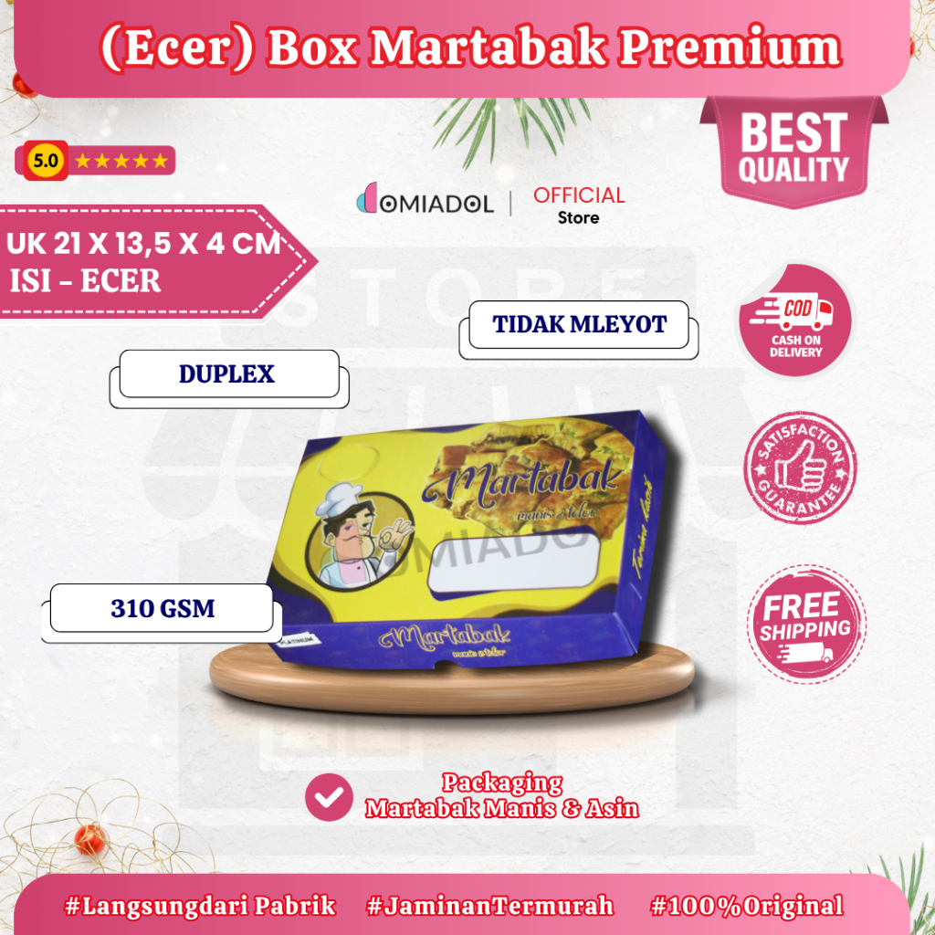 

Ecer - Box Dus Martabak Manis/ Martabak Asin Premium - Ukuran 21x13.5 cm
