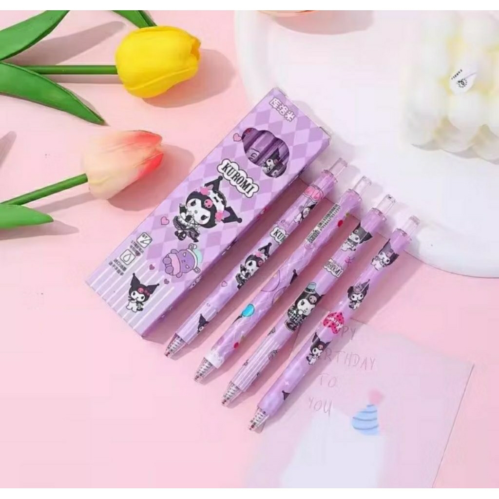 

pen mekanik karakter sanrio/harga per pcs 3.700(motif random) /pen ink hitam/alat tulis/stationery