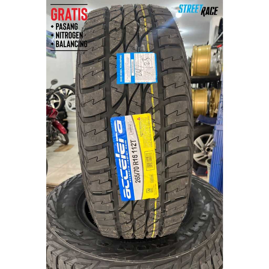 Ban Mobil Pajero Hilux Triton R16 265 70 ACCELERA OMIKRON A/T 265/70 RING 16