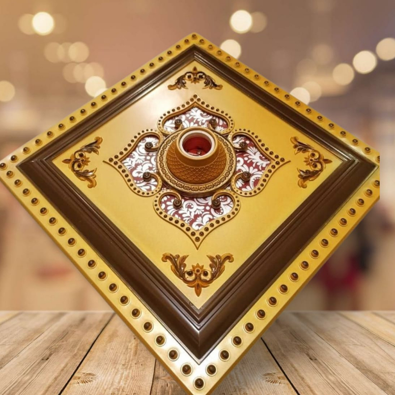 PROMOO... ORNAMEN LAMPU PLAFON PVC 30x30 / ORNAMEN LAMPU PLAFON PVC / FITTING ORNAMEN PVC/FITING HIA