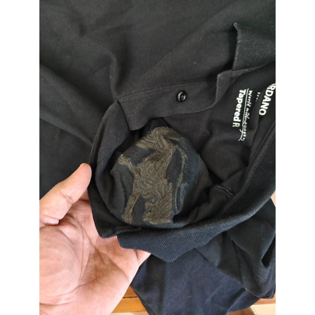 Polo Giordano 3d Lion Hitam Original - sz L - Bekas rasa baru