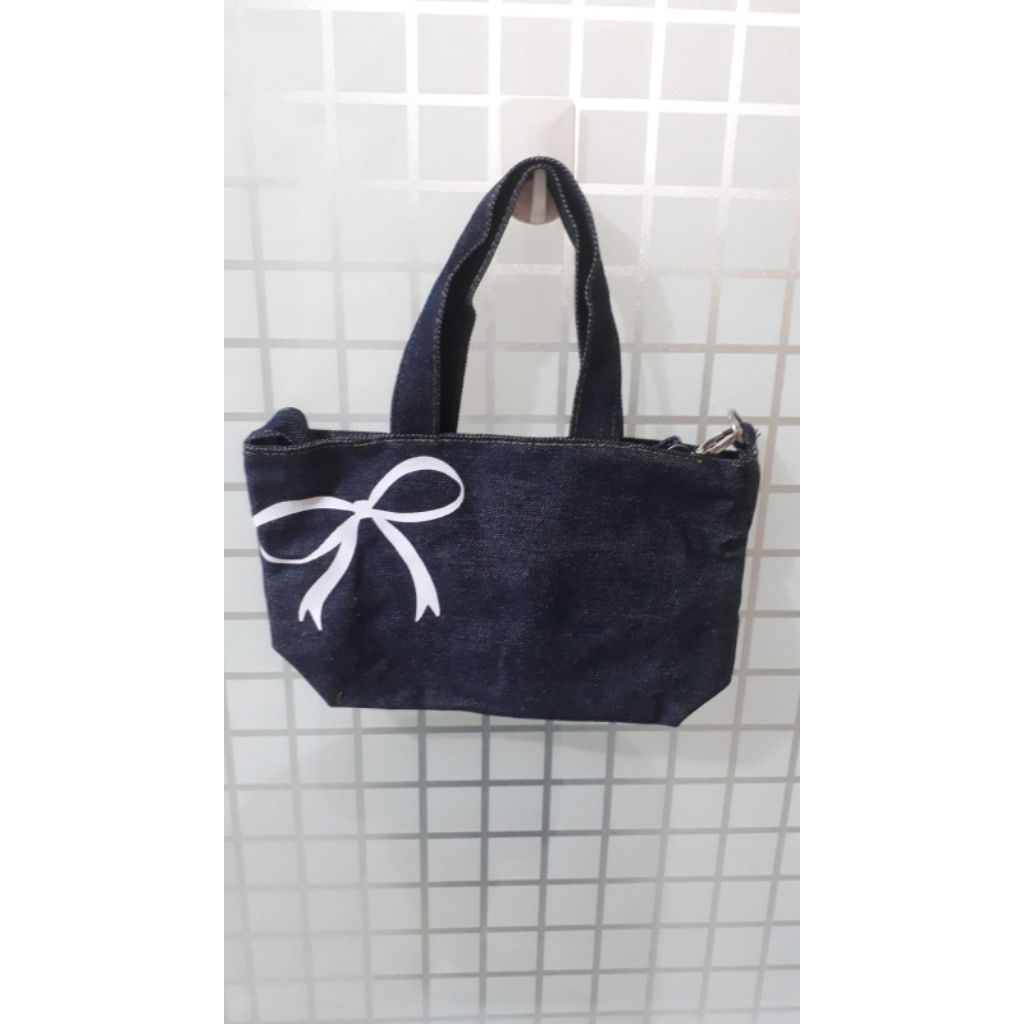 [PRELOVED] Tas Wanita Mini Handbag Selempang Jeans Biru Tua Navy