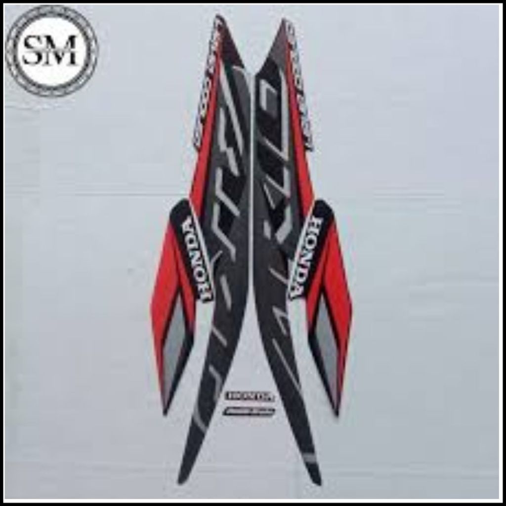Stiker Striping Standart Honda Vario 125 2021 Merah Hitam List Stiker Honda Vario 125 2021