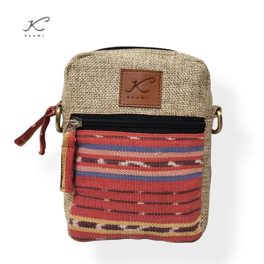 CLEARANCE SALE - KEAMI CRAFT - ENDARU Bag Asli Tenun Manggarai Sling Bag Tas Slempang Pria dan Wanit