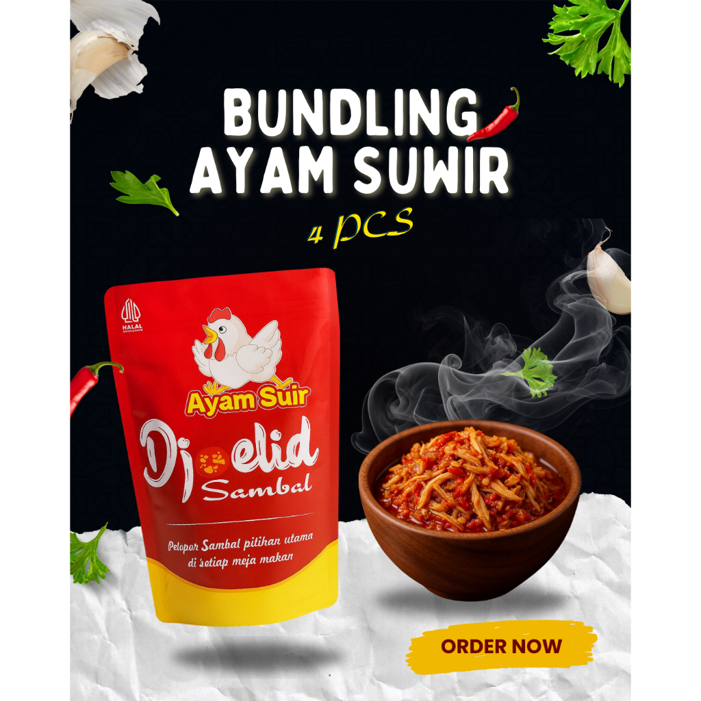 

[BUNDLING 4] HOT SAMBAL AYAM SUWIR DJOELID - PEDAS NAMPOL