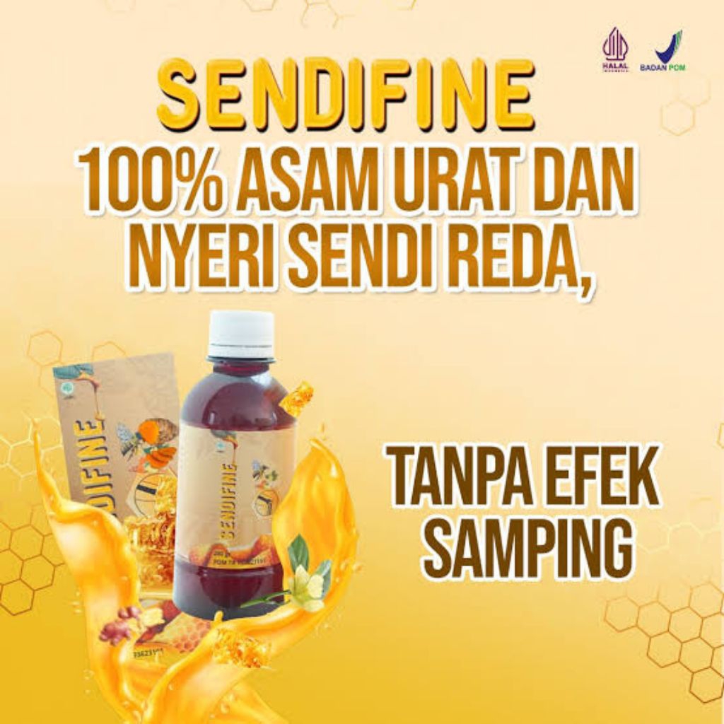 SENDIFINE Original Madu Herbal Atasi Nyeri Sendi Asam Urat Tanpa Efek Samping